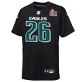 thumbnail image 2 of Toddler Nike Saquon Barkley Carbon Black Philadelphia Eagles Super Bowl LIX Patch Fashion Game Player Jersey, 2 of 3
