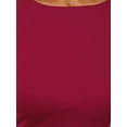 thumbnail image 5 of INSPIRE CHIC Women's Boat Neck Dresses Sleeveless Elegant Cocktail Maxi Dress M Burgundy, 5 of 6