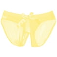 thumbnail image 2 of HUPOM Women'S Underwear Funny Underwear For Women Low waist Elastic Waist Solid Thong Yellow One Size, 2 of 5