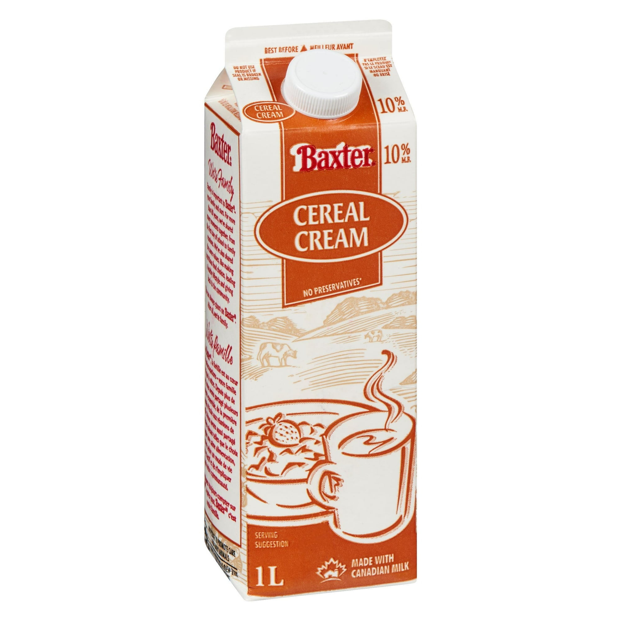 Baxter 10% Cereal Cream, 1L