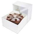 thumbnail image 3 of Cake Boxes 8" x 8" x 5" and Round Cake Boards 8" Inch, Bakery Box with Window, 10 Pack of Each, White Kraft Paperboard - Bakery Cake Supplies - by O'Creme, 3 of 5