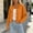 Orange women long sleeve cardigan a1, variant on Tusihei Women Long Sleeve Cardigan Button Down Open Front Casual Round Neck Loose Coat Solid Warm Fall Outwear, White 2XL