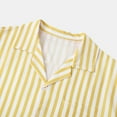 thumbnail image 6 of BLVB Button down Shirts for Men Stripe Lapel Short Sleeve Tops Casual Summer Beach Vacation Tees, 6 of 9