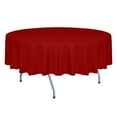 thumbnail image 1 of Ultimate Textile (10 Pack) Faux Burlap - Havana 84-Inch Round Tablecloth - Basket Weave, Holiday Red, 1 of 3