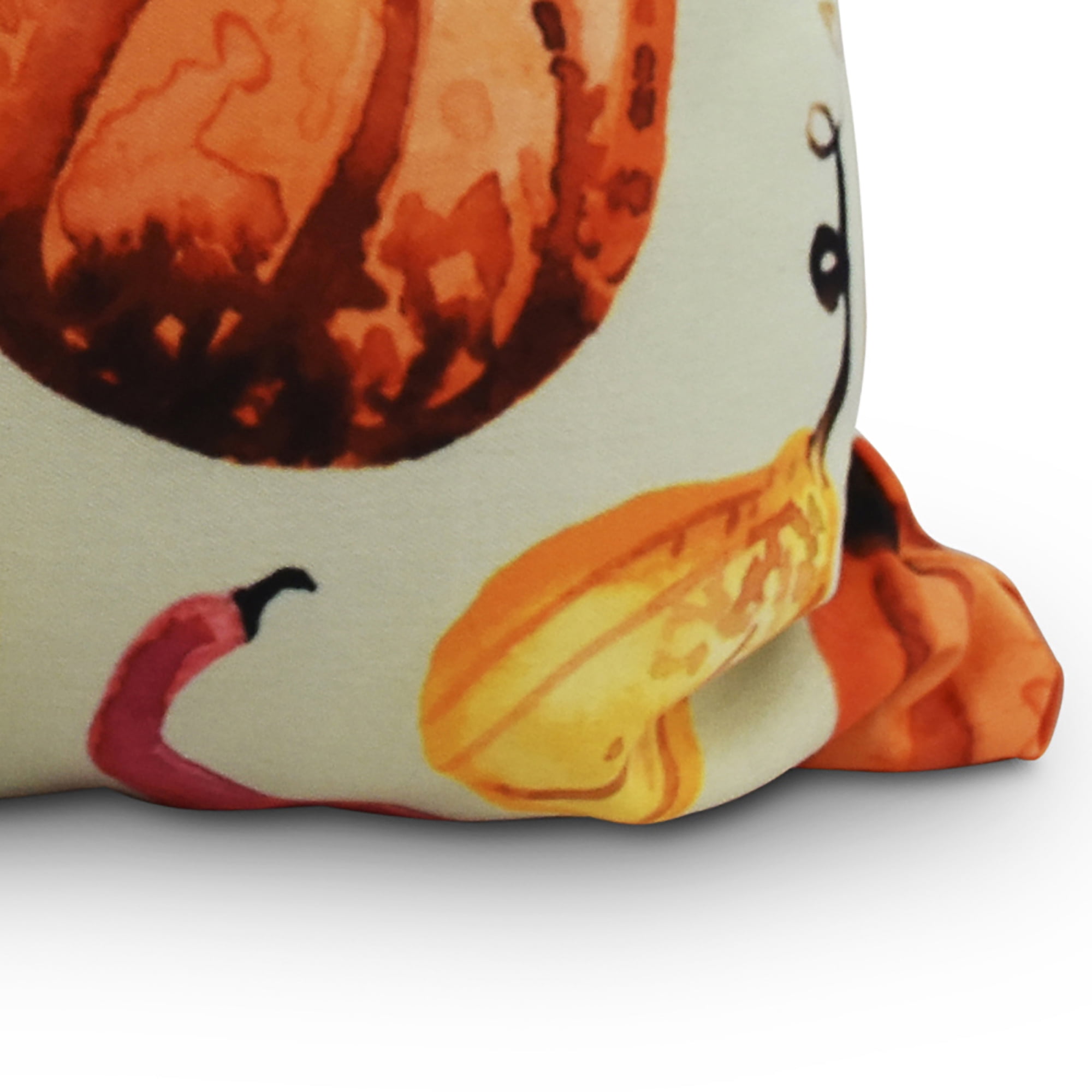 26 Inch Gourds Galore Light green Fall Print Decorative Throw Pillow