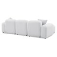 thumbnail image 7 of L-Shape Modular Sectional Sofa, Teddy Fabric Large Sofa Couch with 2 Pillows, DIY Combination 4-Seater Sectional Sofa for Living Room Apartment, 7 of 7