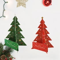LOLIPPYY 2Pcs Creative Paper Christmas Tree Desktop Decoration Assorted Color for Festive Holiday Display