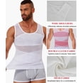 thumbnail image 6 of MANIFIQUE Mens Compression Shirt for Gynecomastia - Slimming Undershirts Body Shaper Vest Mesh Shapewear Workout Tops, 6 of 7