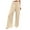 Khaki, variant on Womens Pants Fashion Womens Casual Solid Color Pants Straight Wide Leg Trousers Pants With Pocket