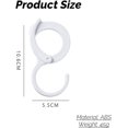 thumbnail image 2 of 2 Pcs Multi-Function Clip Hook, Plastic S Shape Buckle Hook, Windproof Non-Slip Hook, Table Edge Hook with Card Position Clothes Hook Hanger for Bathroom Bedroom Kitchen(White) by Casewin, 2 of 7