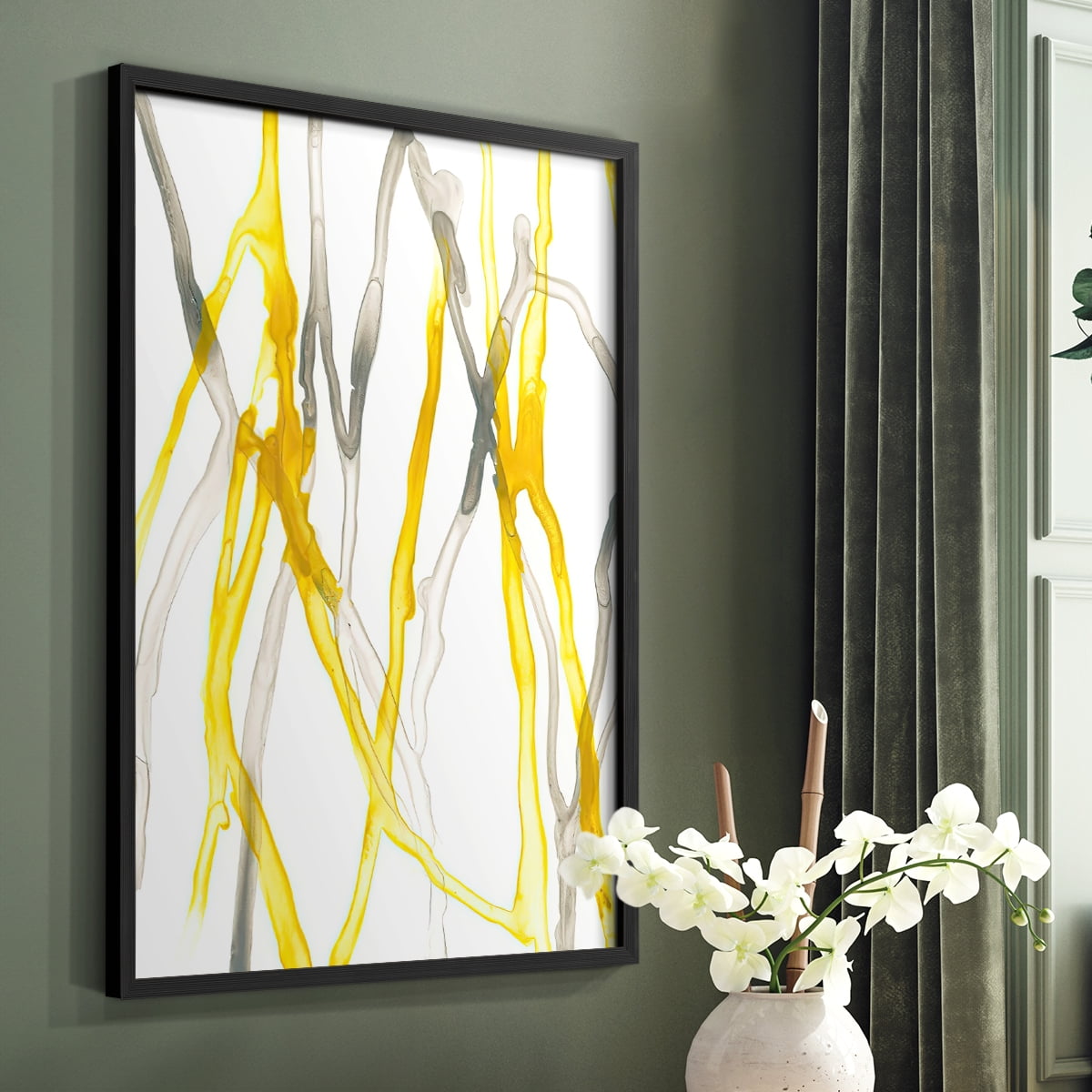 Runnel XIX in Black Solid Wood 8 x 10 Framed Print