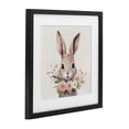 thumbnail image 2 of Stupell Industries Cottage Charming Bunny in Floral Wreath Black Framed Print Under Glass, 13 x 13, by Lazar Studio, 2 of 8