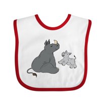 Inktastic Cute Rhinos Boys or Girls Baby Bib