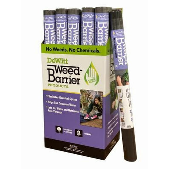 Dewitt DWB10350 Weed Barrier Weed Control Landscape Fabric, 3 x 50 Ft. - Quantity 28