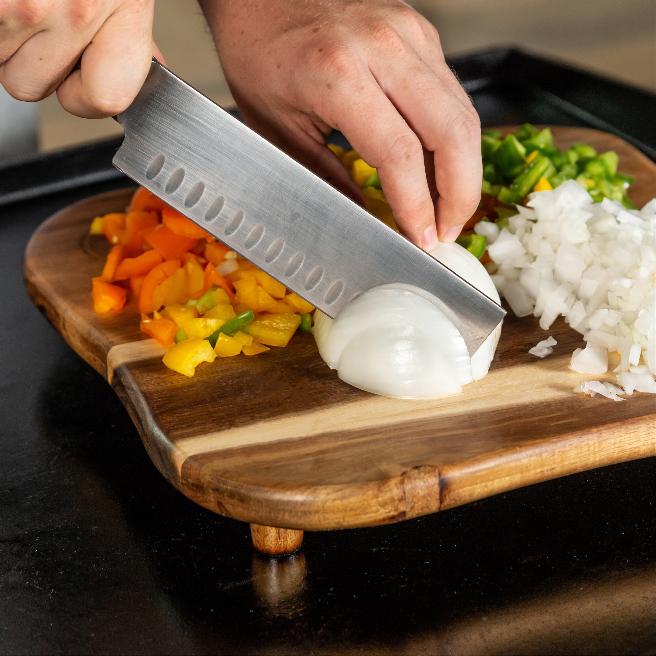 Blackstone Acacia Wood Cutting Board for Use Directly on Griddle Top