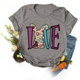 thumbnail image 1 of EGNMCR Easter T-Shirts à Imprimé pour Femmes T-Shirts Graphiques T-Shirts pour Femmes T-shirt Décontracté Ample à Col Rond à Manches Courtes Blouse à Imprimé de Lettres T-shirt T-Shirts pour Femmes, 1 of 4