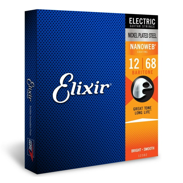 Cuerdas para guitarra eléctrica Elixir Nanoweb Coating Barítono