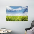 thumbnail image 1 of Plant Tapestry, Asian Cultivated Farm Paddy Rice Field Agriculture Food Eastern Countryside, Wall Hanging for Bedroom Living Room Dorm Decor, 60W X 40L Inches, Sky Blue Apple Green, by Ambesonne, 1 of 2