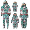 thumbnail image 5 of Penkiiy Family Matching Christmas Pajamas Set One Piece Striped Hooded Sleepwear Santa Claus Elf Onesie Outfit 18 Months Blue, 5 of 5
