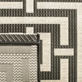 thumbnail image 4 of Safavieh Courtyard Ariana Geometric Indoor/Outdoor Area Rug, Black/Bone, 5'3" x 5'3" Round, 4 of 9