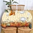 thumbnail image 5 of Fall Tablecloth Oval 60 x 120 Inch, Oval Fall Tablecloth, Autumn Pumpkin Thanksgiving Tablecloth Oval, Fall Oval Table Cover, 5 of 6