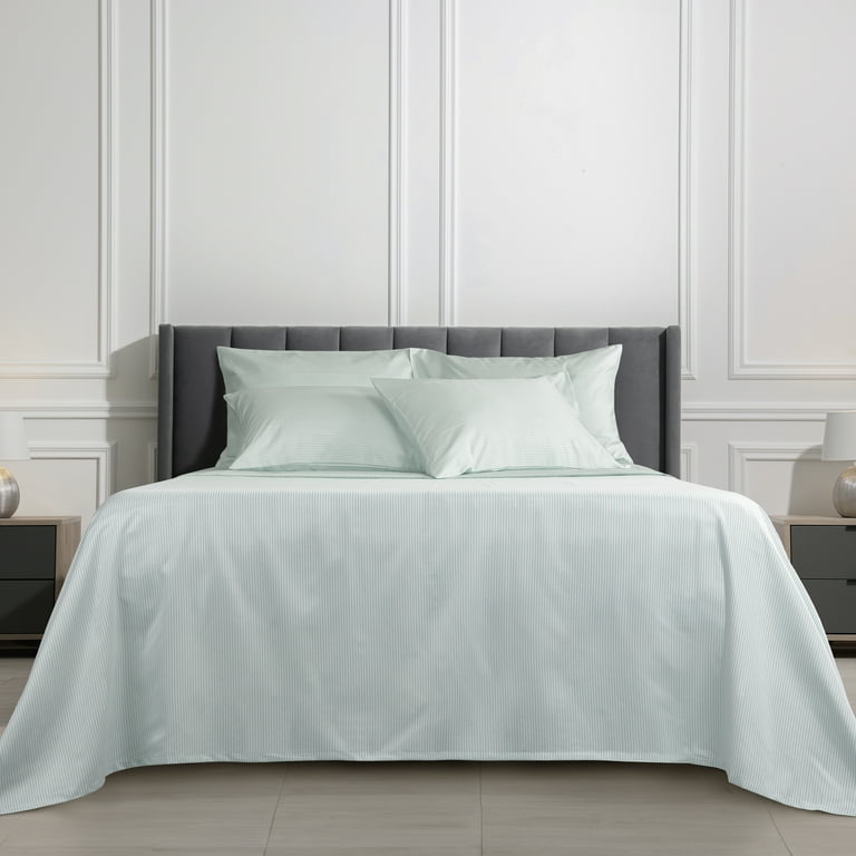 Serta 6-Piece 800 Thread Count Blue Stripe Cotton Rich Adult Bed