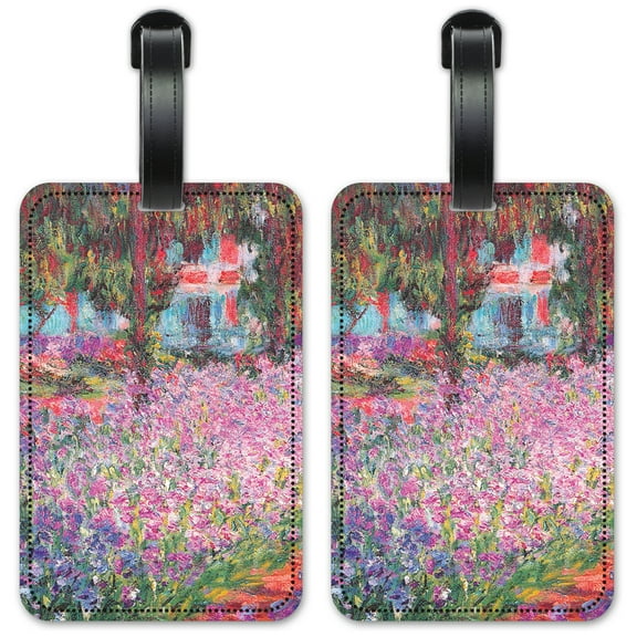 Monet: The Artist's Garden - Luggage ID Tags / Suitcase Identification Cards - Set of 2