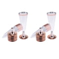 thumbnail image 1 of 2x Copa desechable para fiestas, copas de champán, vasos de plástico para , adornos en oro and rosa, 1 of 9