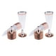 thumbnail image 1 of de 12 copas de án de plástico con borde de oro and rosa, copas desechables o reutilizables, 1 of 9
