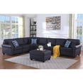 thumbnail image 4 of Devion Furniture Bouke Artificial Leather Modular Sofa Sectional With Ottoman, 4 of 5
