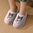 thumbnail image 7 of Kids Slippers Kuromi And My Melody House Slippers Warm Soft Plush Slipper Anti-Slip Winter Fluffy House Shoes for Boys Girls, 7 of 7