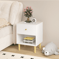 thumbnail image 3 of Jopath Wooden Nightstand with Drawers & Shelf Bedside End Table for Apartmen,Bedroom,White02, 3 of 7