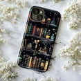 thumbnail image 5 of Witchy Bookshelf Phone Case for iPhone 16 15 14 13 12 11 Pro Max, Mini & Plus – Gothic Magic Aesthetic with Skulls, Potions & Candles Phone Cover, 5 of 6