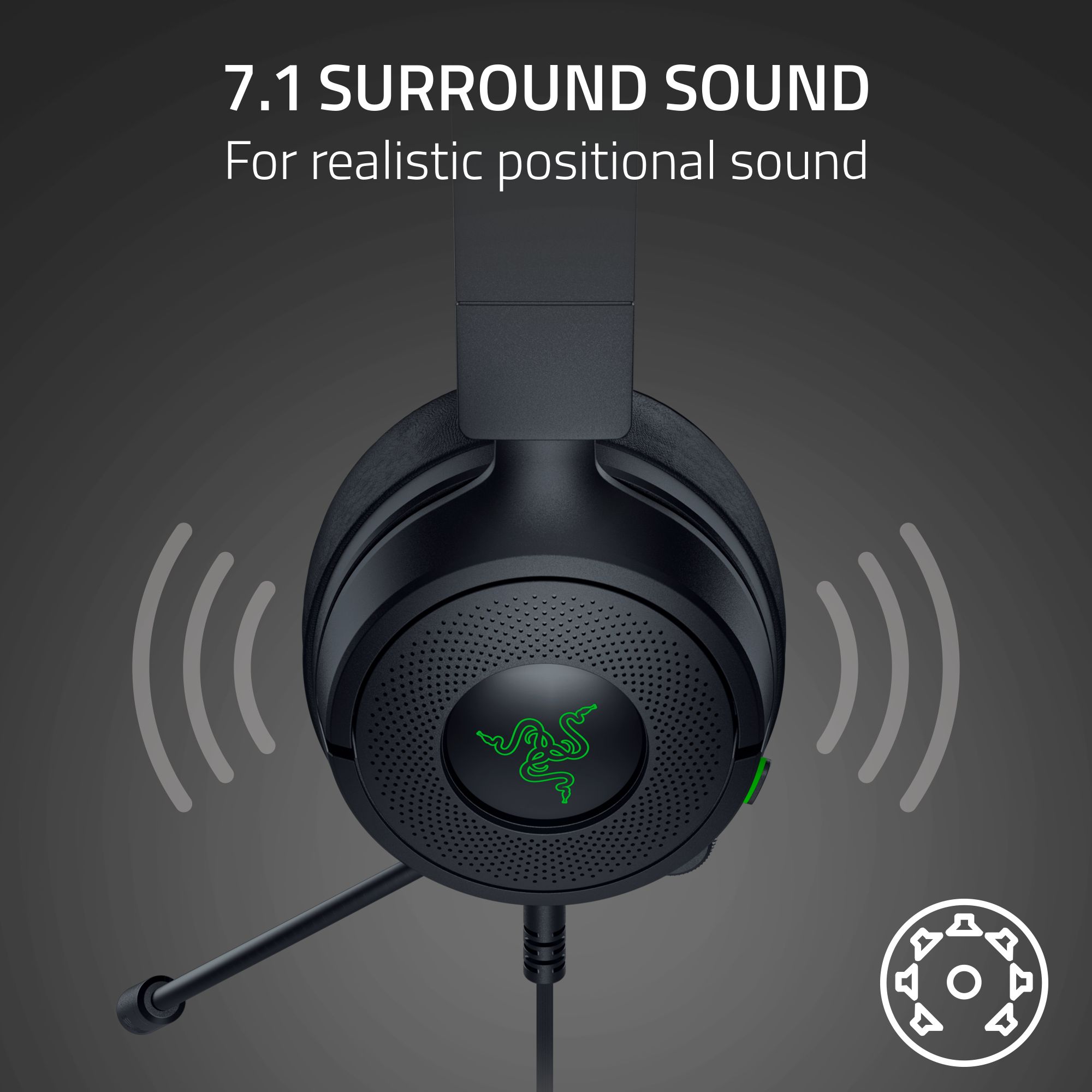 Razer Kraken Kitty V3 X Wired Kitty Headset for Gaming, 3.5mm, Black