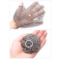 thumbnail image 6 of 7 Inch Chainmail Scrubber 316 Stainless Steel Cast Iron Cleaner with Hanging Ring for Pot Pan Skillet and Cookware Cleaning, 6 of 9