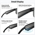 thumbnail image 2 of GJX Bluetooth Glasses,Multifunctional Smart Glasses,UV Protection AI Glasses,Sun Glasses with Dual Speakers,Voice Assistant,HD Calling, 2 of 6
