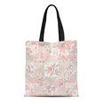 thumbnail image 1 of JSDART Sac Fourre-Tout en Toile Motif Patchwork Roses et Papillons en Couleurs Pastel Sac d'Épicerie Réutilisable Durable, 1 of 1