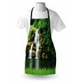 thumbnail image 3 of Waterfall Apron Double Waterfalls Flow to Natural Green Lake with Bushes and Grass like Garden Print, Unisex Kitchen Bib Apron with Adjustable Neck for Cooking Baking Gardening, Green, by Ambesonne, 3 of 3