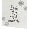 thumbnail image 3 of Northlight 11.75" Glittered "Baby It's Cold Outside" Christmas Wall Sign, 3 of 5