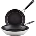 thumbnail image 1 of KitchenAid - 2-Piece Brushed Stainless Steel Nonstick Frying Pan Set, Induction Cooktop Compatible (24cm/9.5in & 30.5cm/12in), 1 of 8