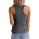 thumbnail image 2 of Camiseta sin mangas con botones, cuello en U Camiseta sin mangas con botones y cuello en U Camisa sin mangas de punto acanalado Eficiencia óptima, 2 of 6