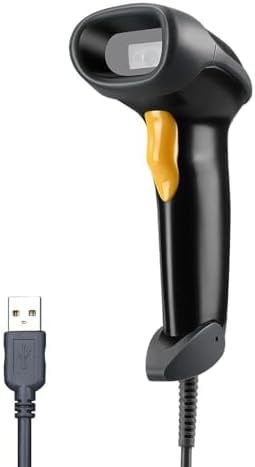Tekola EYH2 Handheld USB 2D Barcode Scanner, Wired Automatic QR Code Scanner PDF417 Data Matrix Bar Code Reader with Long USB Cable for POS Mobile Payment, Convenience Store, Supermarket, Warehouse
