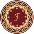 thumbnail image 2 of SAFAVIEH Naples Victoria Floral Wool Area Rug, Maroon/Beige, 6' x 6' Round, 2 of 6