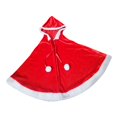 thumbnail image 3 of Capa de chal navideño, disfraz de Navidad para niños, capa de Papá Noel de invierno, chal, capa de Papá Noel, capa con capucha de terciopelo rojo para Yuyangstore  Capa con capucha, 3 of 8