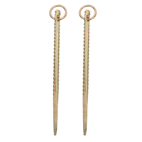 LOLIPPYY 2-Pack Heavy Duty Ground Stakes for Livestock Tie Out - 12.77 Inch Anchors with for Dogs, Cattle, Horses, Goats, , Fields