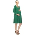 thumbnail image 2 of White Mark Women's Maternity Cross Neckline Swing Dress, 2 of 2