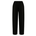thumbnail image 4 of Brilliant Jean Capris for Women Plus Women's Loose Wide Leg Pants High Waist Straight Pants Casual Pants, 4 of 5