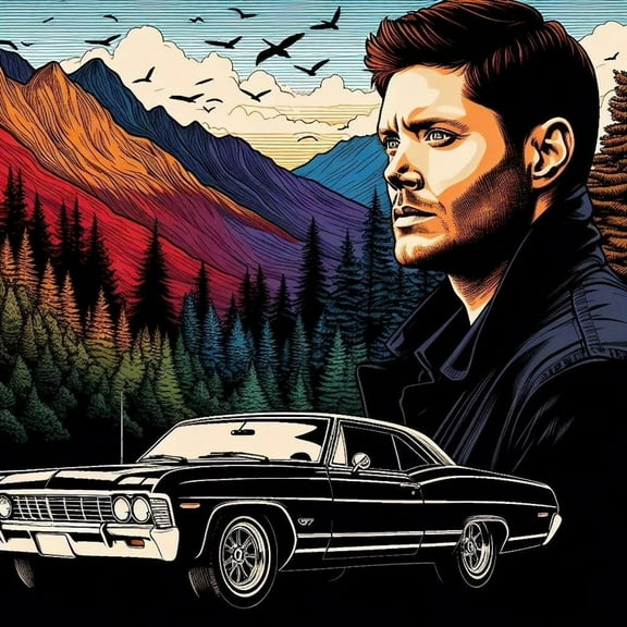 5D DIY Supernatural Diamond Painting Kit, Round Diamond Mosaic Craft for Living Room, Bedroom, Vibrant Wall Art Decoration