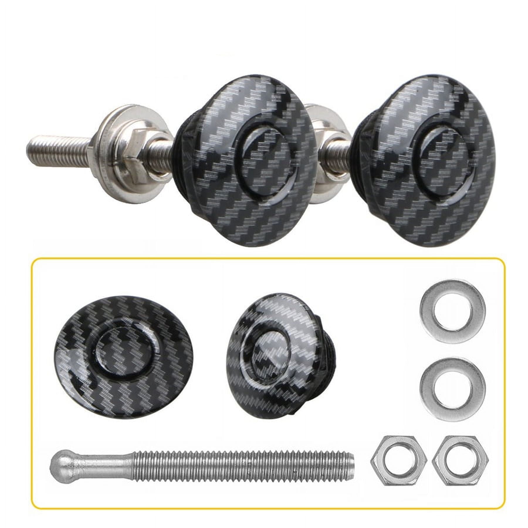 4Pcs Car Push Button Hood Quick Release Pin Bonnet Lock Clip Latch Universal Set