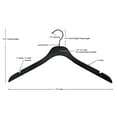 thumbnail image 2 of Nahanco 17” NAHANCO SlimLine Wooden Shirt/Dress Hanger - High Gloss White W/Gold, 2 of 5